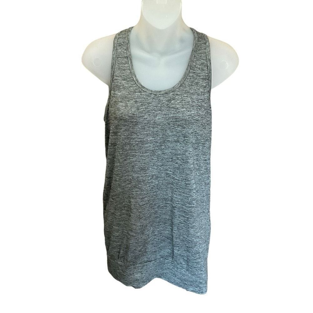 Champion Top Athletic Racerback Grey Black White Poly Spandex Blend Women Medium